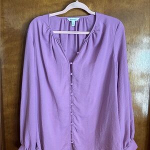 2 for $20 Nine West Lavender Button-Down Blouse